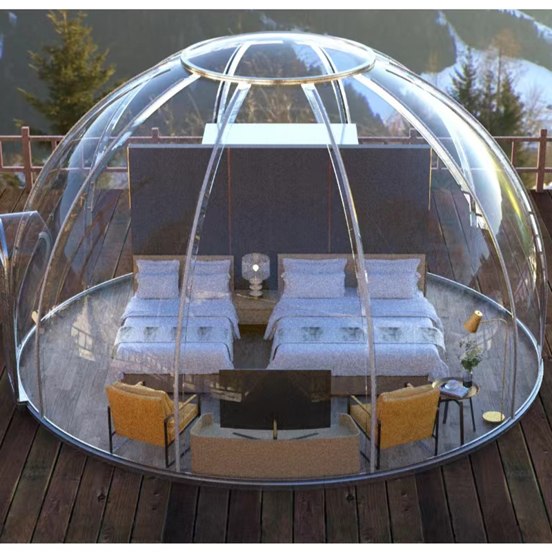 Tenda a cupola trasparente tenda cupola da campeggio geodese per resort hotel, campeggio, attività all\'aperto