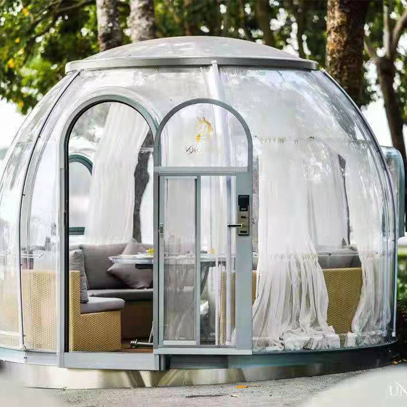 3,3 metri Tenda a cupola trasparente economica tenda da cupola da campeggio per esterni per resort hotel, campeggio, attività all\'aperto