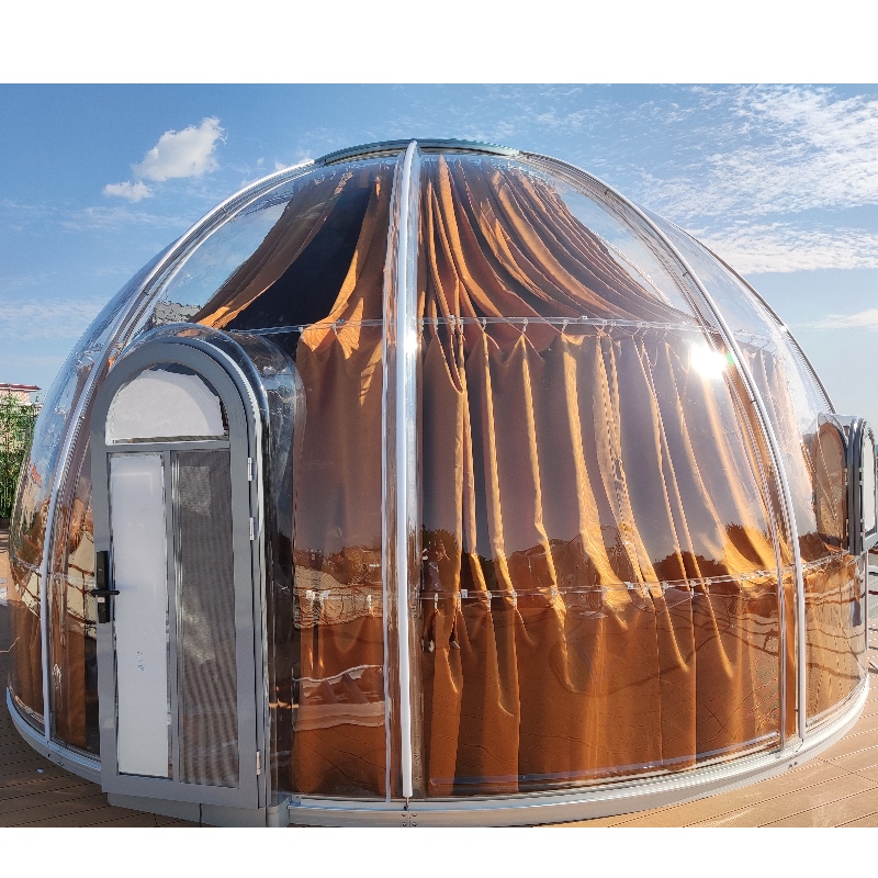 Tenda geodetica esterna della cupola della tenda della cupola trasparente di lusso di 6 metri per l\'hotel del resort, campeggio, attività all\'aperto