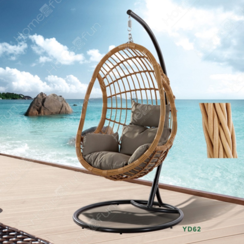 2022 Indoor in stile moderno altalene all\'aperto patio intrecciato rattan altalena giardino intrecciato appendere le oscillazioni della sedia dell\'uovo