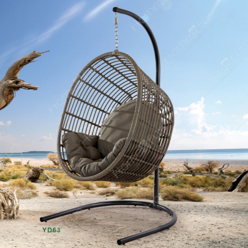 2022 Indoor in stile moderno altalene all\'aperto patio intrecciato rattan altalena giardino intrecciato appendere le oscillazioni della sedia dell\'uovo
