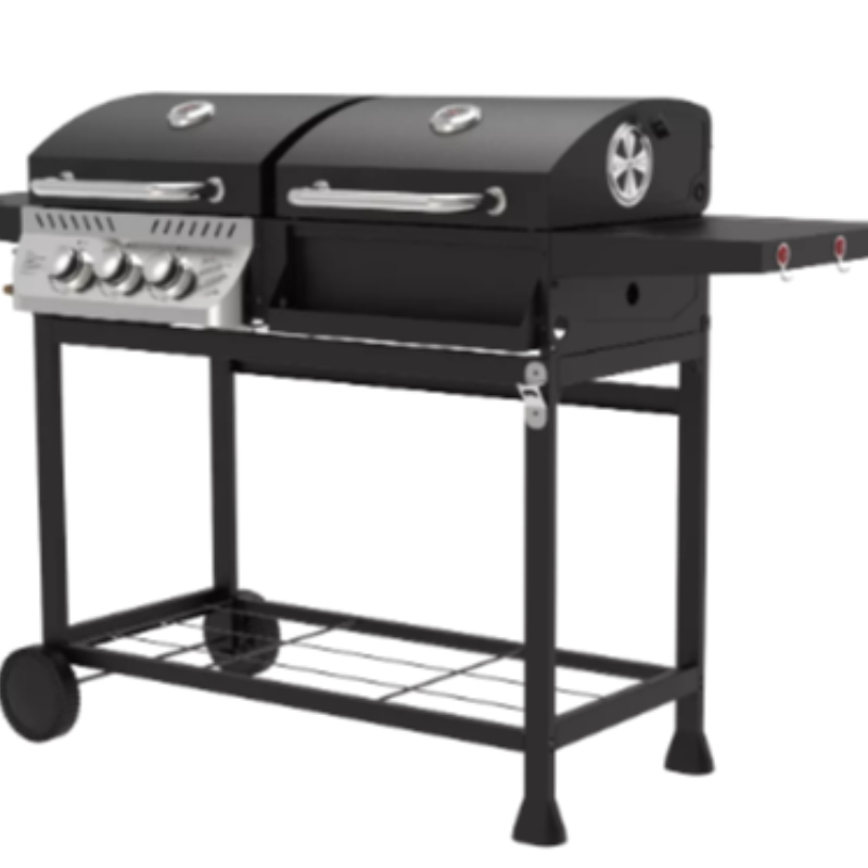 Moderna cucina domestica dell\'acciaio inossidabile dell\'interno del metallo OEM Set di pentole rotanti della macchina del barbecue costruita in griglie portatili del gas Bbq